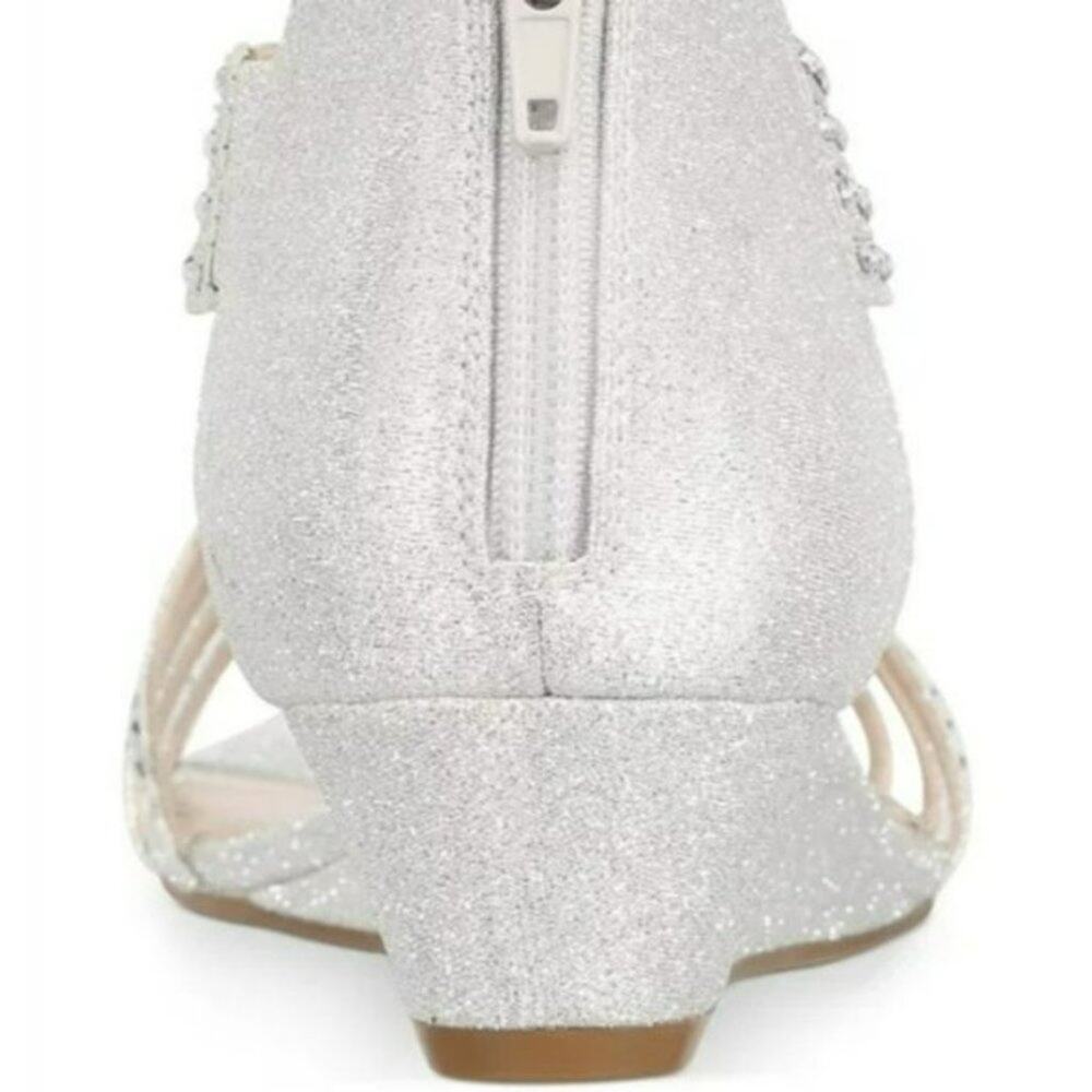 Charter Club Ginifur Wedge Sandals Silver -9 - Picture 3 of 8